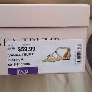 Ivanka Trump platinum sandals